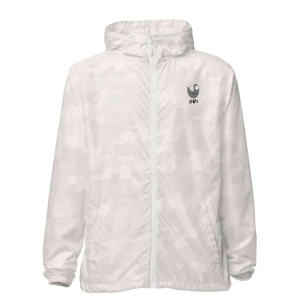 OBI - White Camo Lightweight Zip Up Windbreaker