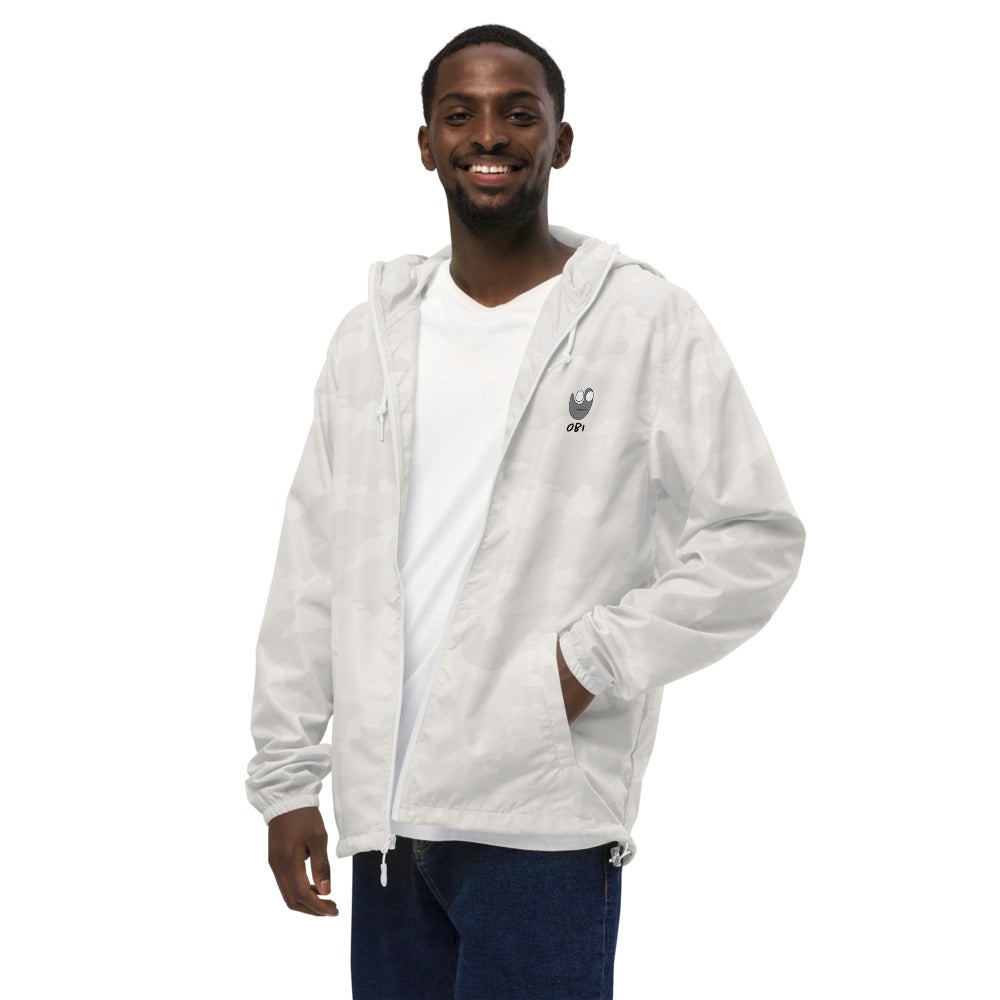 OBI - White Camo Lightweight Zip Up Windbreaker